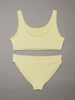 Calvin Klein Kids' CK Monogram Bikini Set, Elfin Yellow - view 2, Elfin Yellow