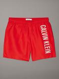 Calvin Klein Kids' Intense Power Swim Shorts, Flaming Chili