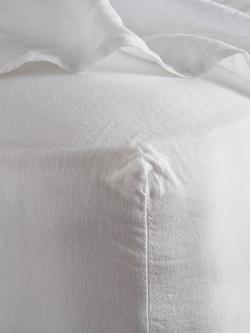 Bedfolk 100% Linen Deep Fitted Sheets, Snow