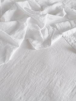 Bedfolk 100% Linen Deep Fitted Sheets - view 2, Snow