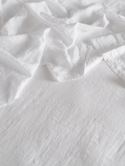 Bedfolk 100% Linen Standard Fitted Sheets - view 2, Snow