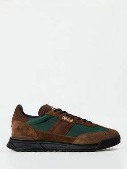 Ralph Lauren Varick Lace Up Trainers, Choc Brown, Forest, Choc Brown, Forest