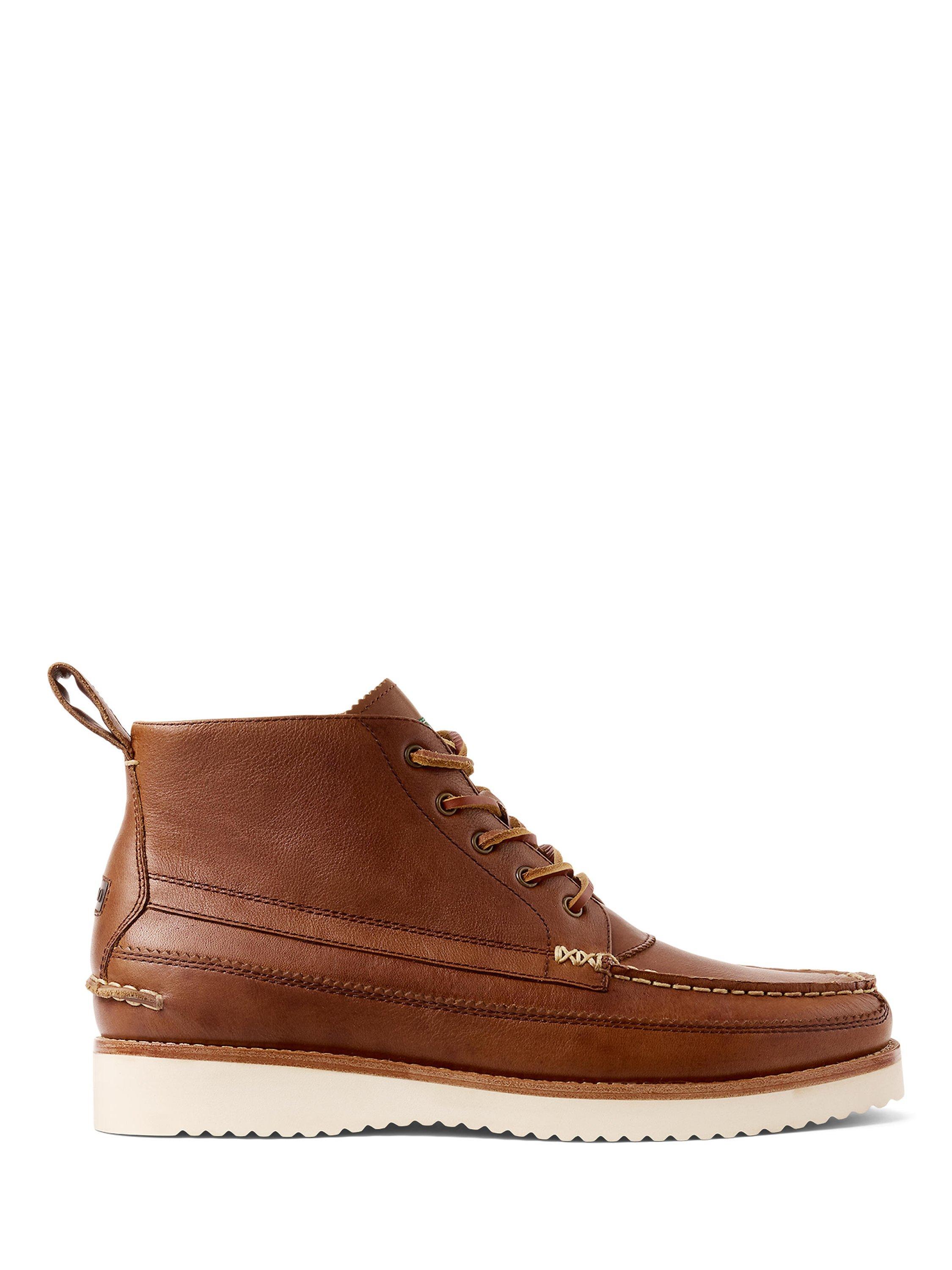 Product image 1 of 5, which shows Ralph Lauren Ranger Leather Work Boots, Tan, 9