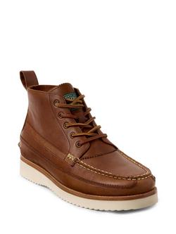 Ralph Lauren Ranger Leather Work Boots, Tan - view 2, Tan