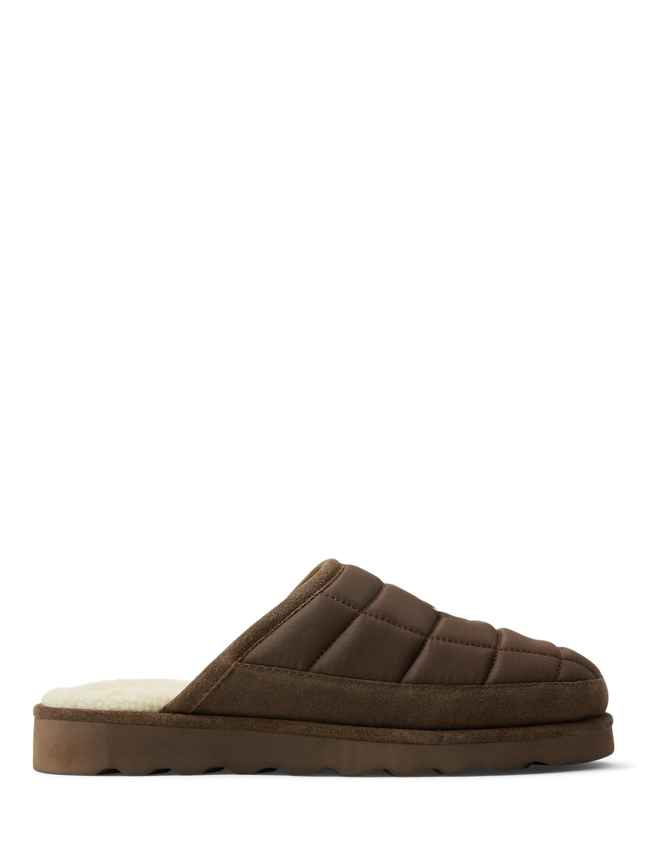 Product image 1 of 4, which shows Polo Ralph Lauren Read Leather Mule Slippers, Brown, 8