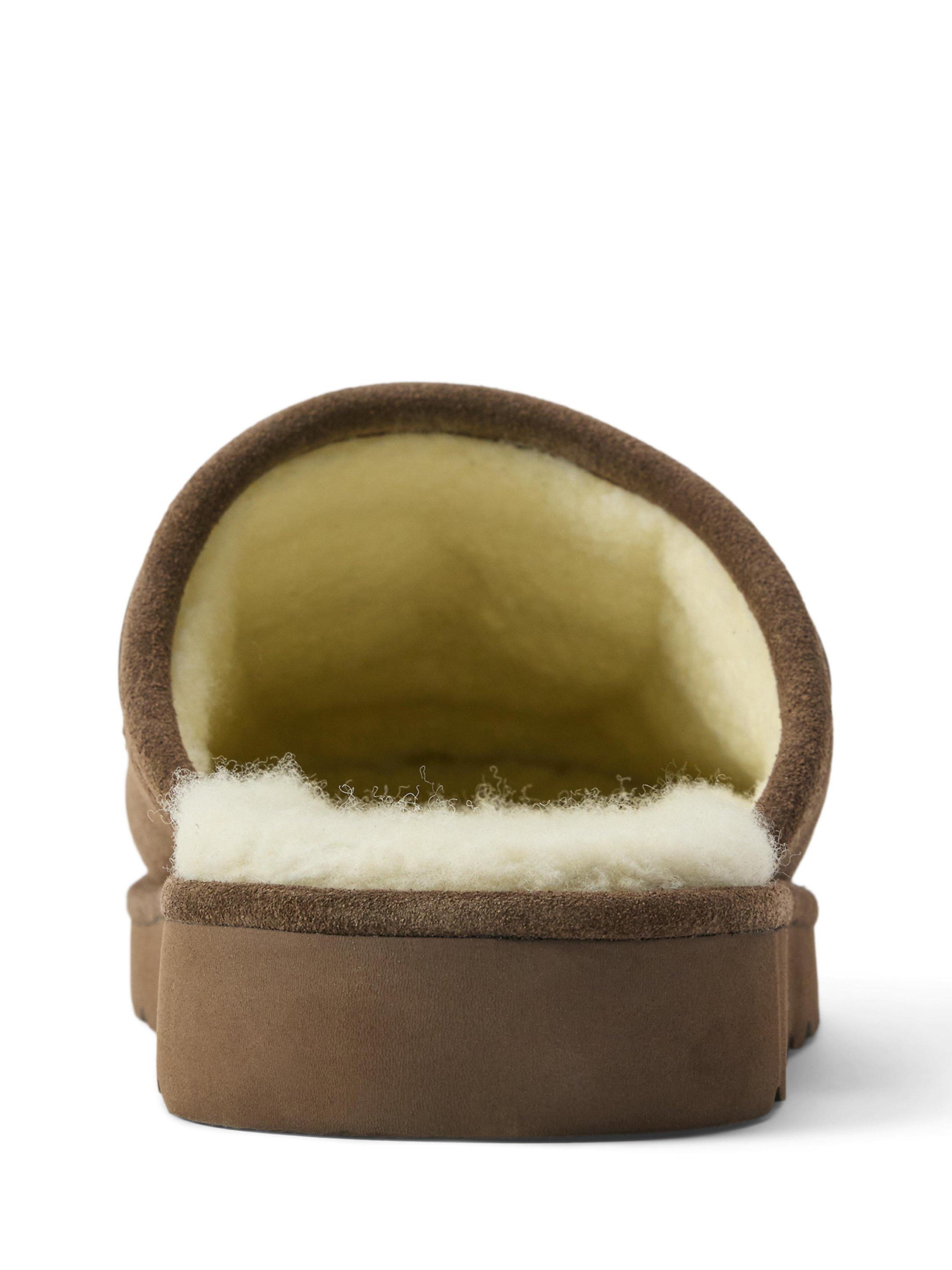 Product image 3 of 4, which shows Polo Ralph Lauren Read Leather Mule Slippers, Brown, 8