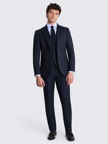 Moss Tailored Fit Stretch Suit Jacket - view 2, Ink