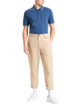 Ben Sherman Chequerboard Textured Pique Polo Shirt, Indigo