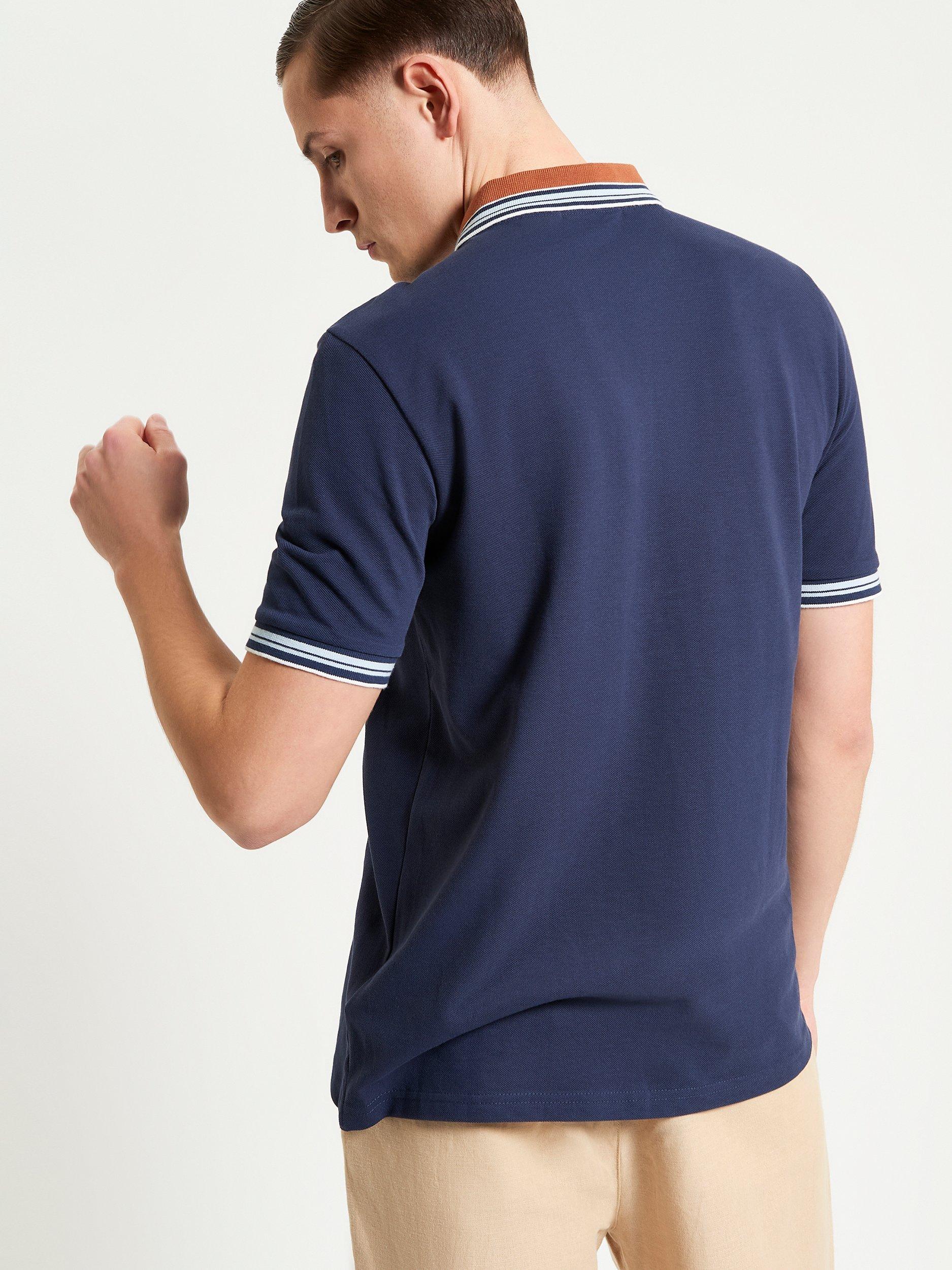 Product image 2 of 5, which shows Ben Sherman House Collar Logo Pique Polo Shirt, Dark Navy, S