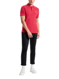 Ben Sherman Organic Cotton Regular Fit Short Sleeve Signature Polo Shirt, Brick Red