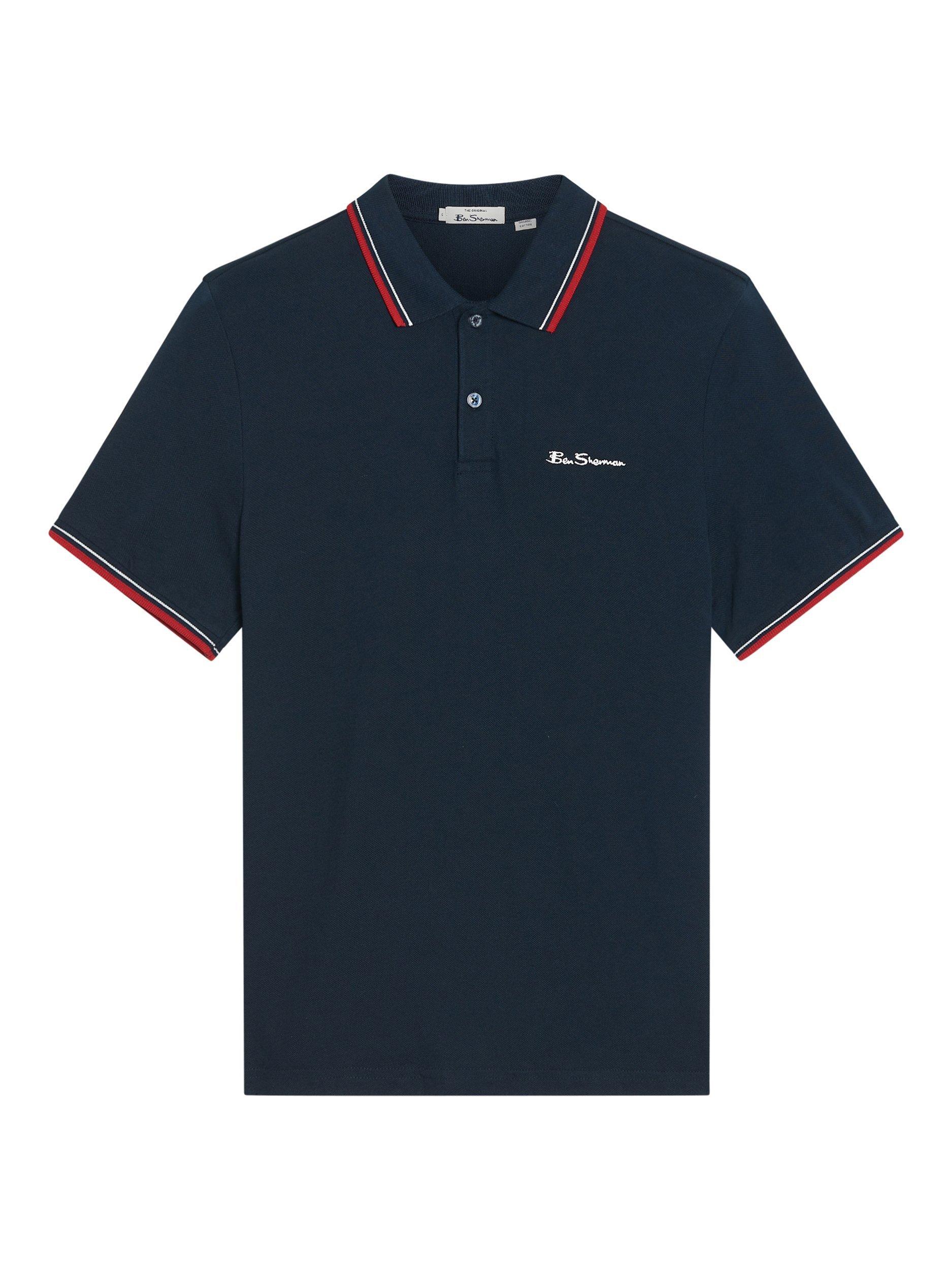 Product image 5 of 5, which shows Ben Sherman Signature Pique Polo Shirt, Dark Navy, S