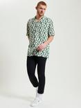 Ben Sherman Carnaby Regular Fit Geometric Shirt, Forest/White