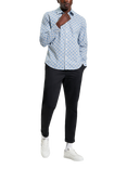 Ben Sherman Organic Cotton Regular Fit Liner Print Shirt, Airforce