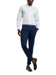 Ben Sherman Cotton Regular Fit Seagull Print Shirt, Snow White/Blue