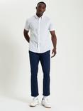 Ben Sherman Organic Cotton Regular Fit Geometric Shirt, White