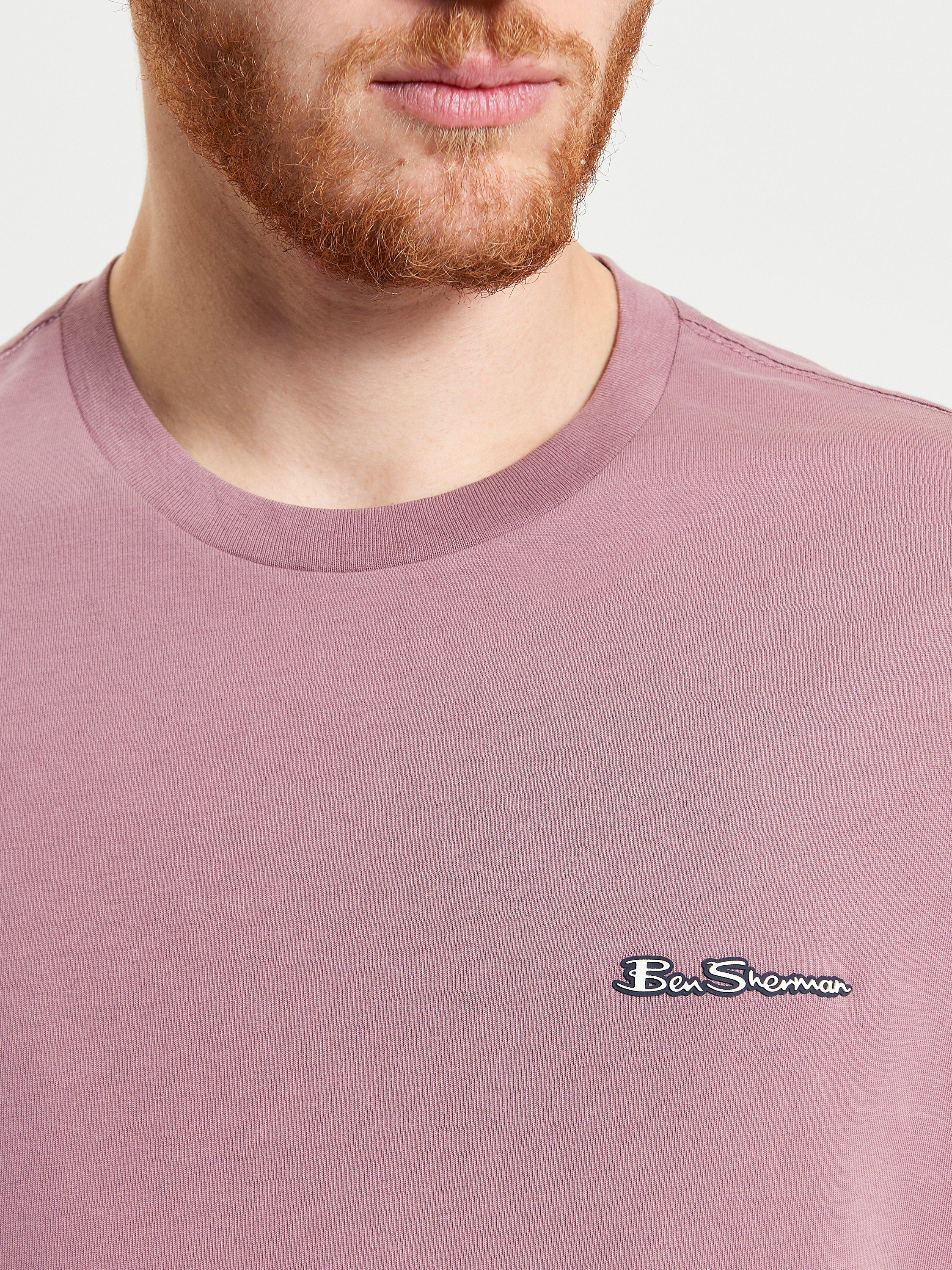 Product image 4 of 5, which shows Ben Sherman Organic Cotton Regular Fit Short Sleeve Signature T-Shirt, Blush Pink, S