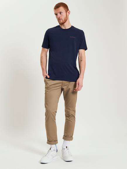 Ben Sherman Regular Fit Short Sleeve Signature Cotton T-Shirt - view 2, Dark Navy