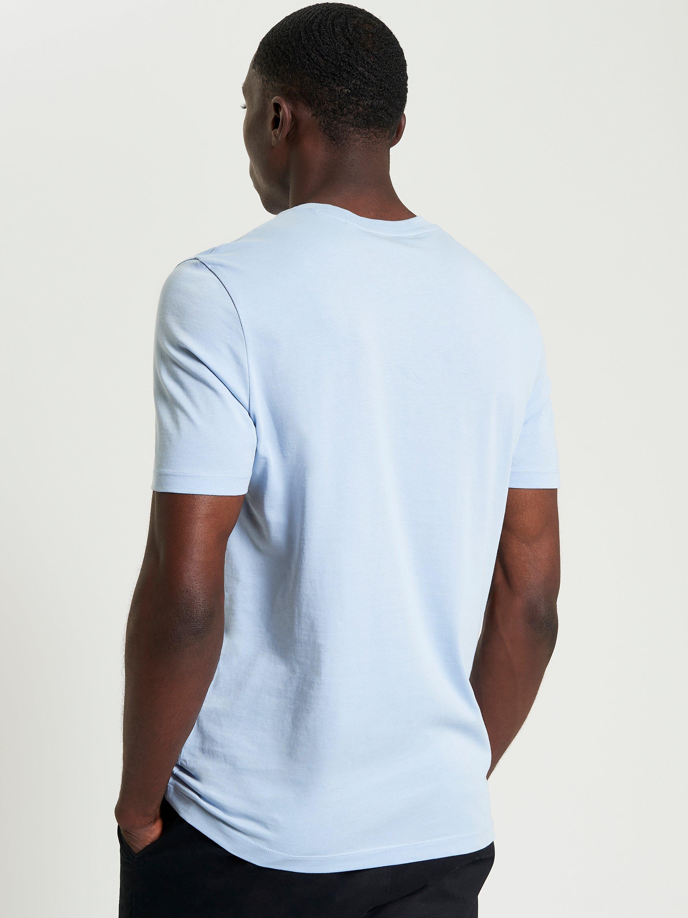 Product image 3 of 5, which shows Ben Sherman Organic Cotton Regular Fit Short Sleeve Signature T-Shirt, Pale Blue, S