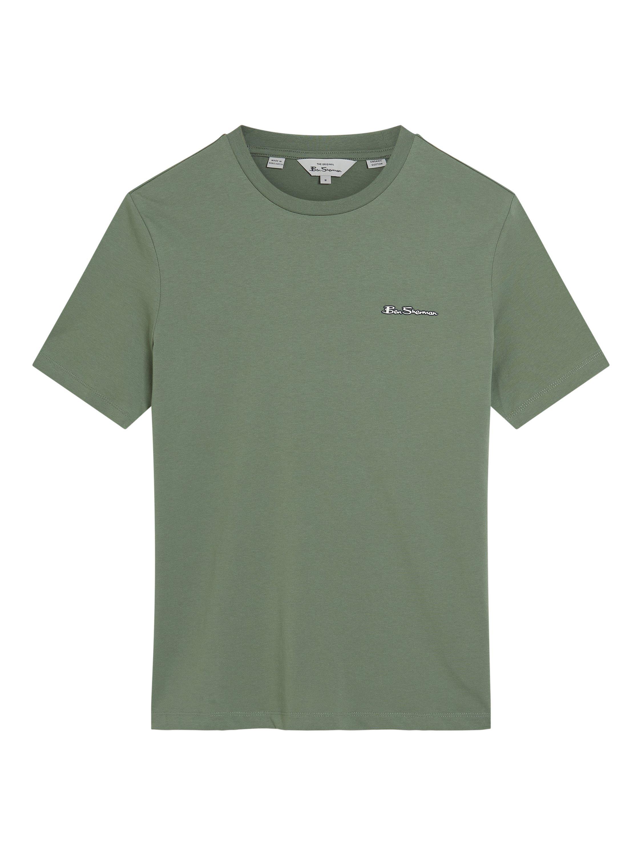 Product image 5 of 5, which shows Ben Sherman Organic Cotton Regular Fit Short Sleeve Signature T-Shirt, Pale Khaki, S