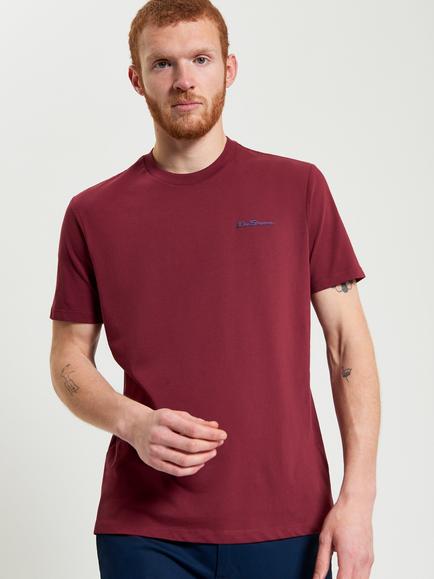 Ben Sherman Regular Fit Short Sleeve Signature Cotton T-Shirt, Red