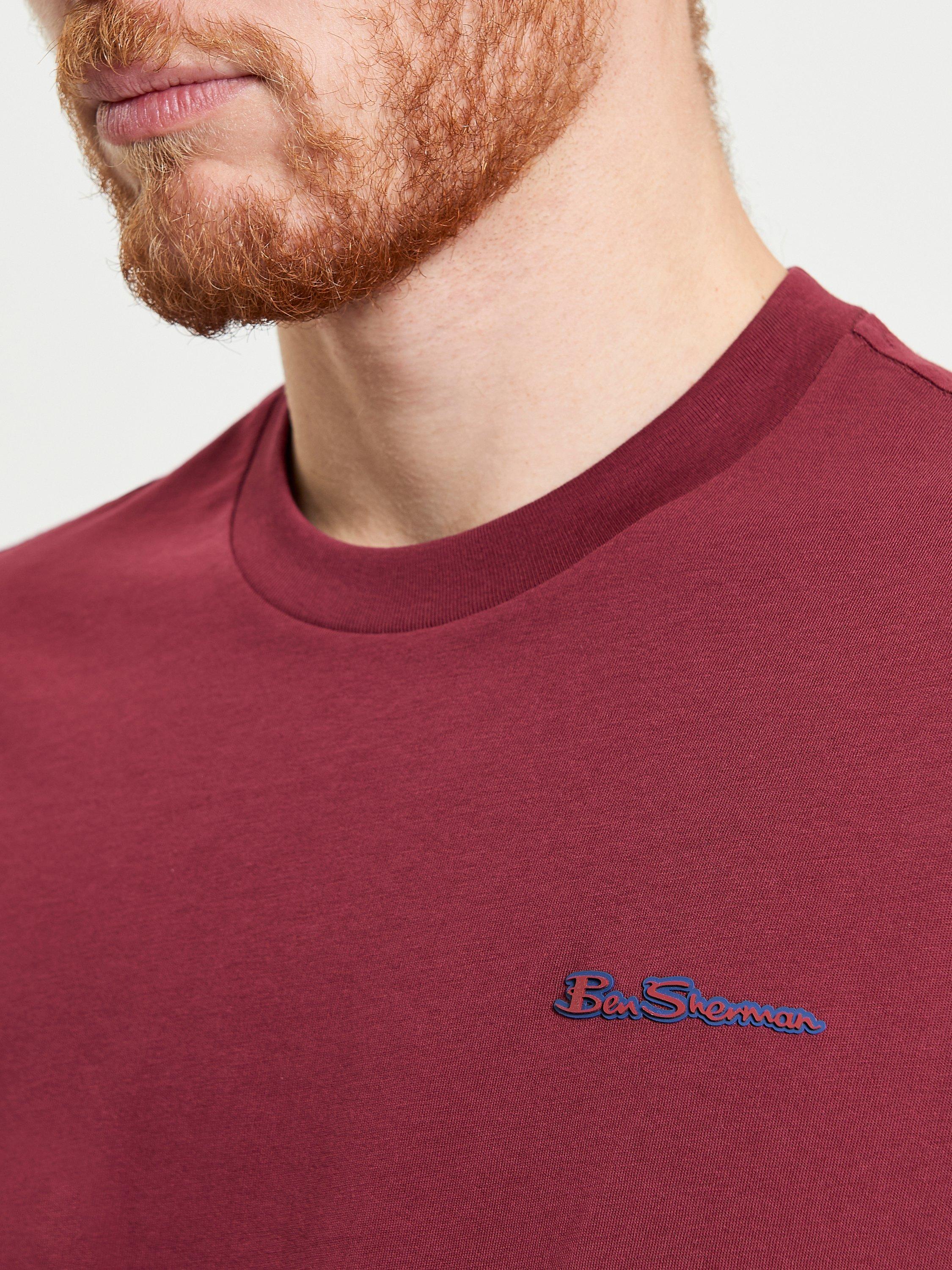 Product image 4 of 5, which shows Ben Sherman Organic Cotton Regular Fit Short Sleeve Signature T-Shirt, Red, S
