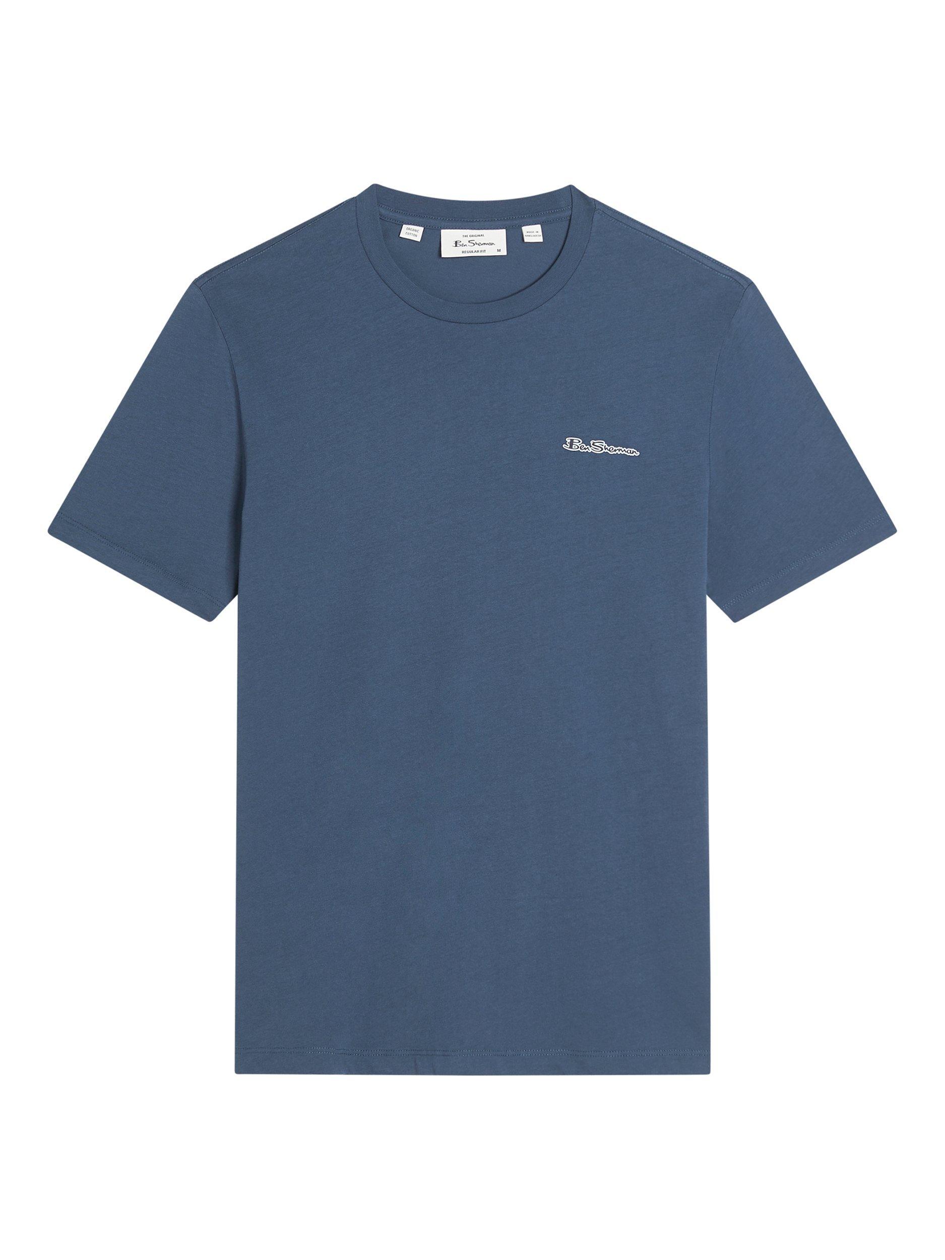 Product image 5 of 5, which shows Ben Sherman Organic Cotton Regular Fit Short Sleeve Signature T-Shirt, Riviera Blue, S