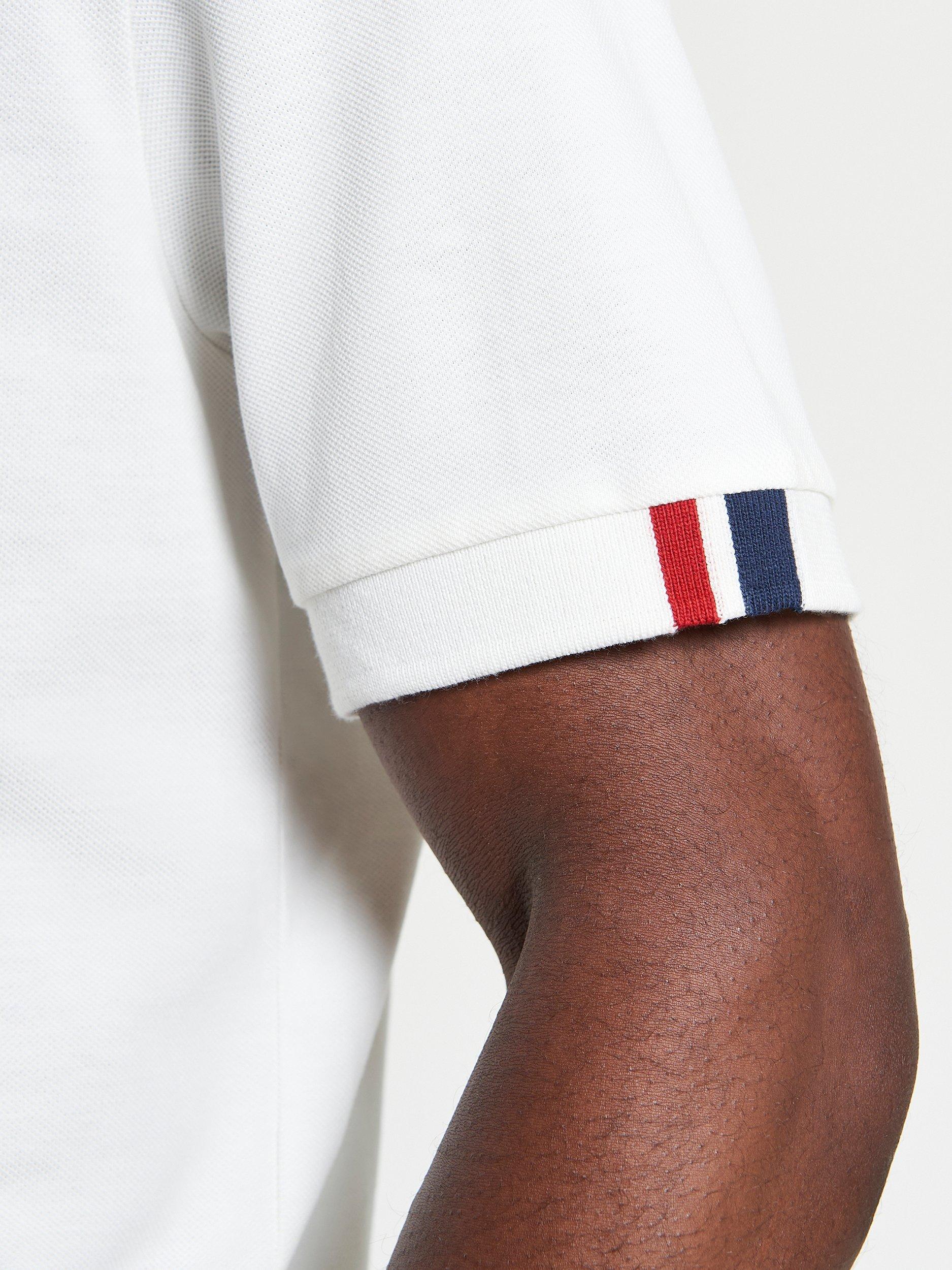 Product image 4 of 5, which shows Ben Sherman Organic Cotton Regular Fit Tipped Pique T-Shirt, Snow White, S