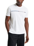Ben Sherman Organic Cotton Regular Fit Short Sleeve Graphic T-Shirt, White/Multi