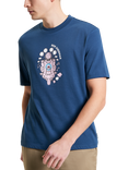 Ben Sherman Organic Cotton Regular Fit Mod Scooter Graphic T-Shirt, Indigo/Multi