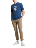 Ben Sherman Organic Cotton Regular Fit Mod Scooter Graphic T-Shirt, Indigo/Multi