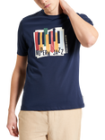 Ben Sherman Organic Cotton Regular Fit Modern Jazz Graphic T-Shirt, Dark Navy/Multi