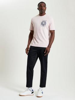 Ben Sherman Organic Cotton Regular Fit Ocean Records Graphic T-Shirt, Blush Pink - view 2, Blush Pink