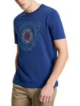 Ben Sherman Organic Cotton Regular Fit Record Graphic T-Shirt, Royal Blue