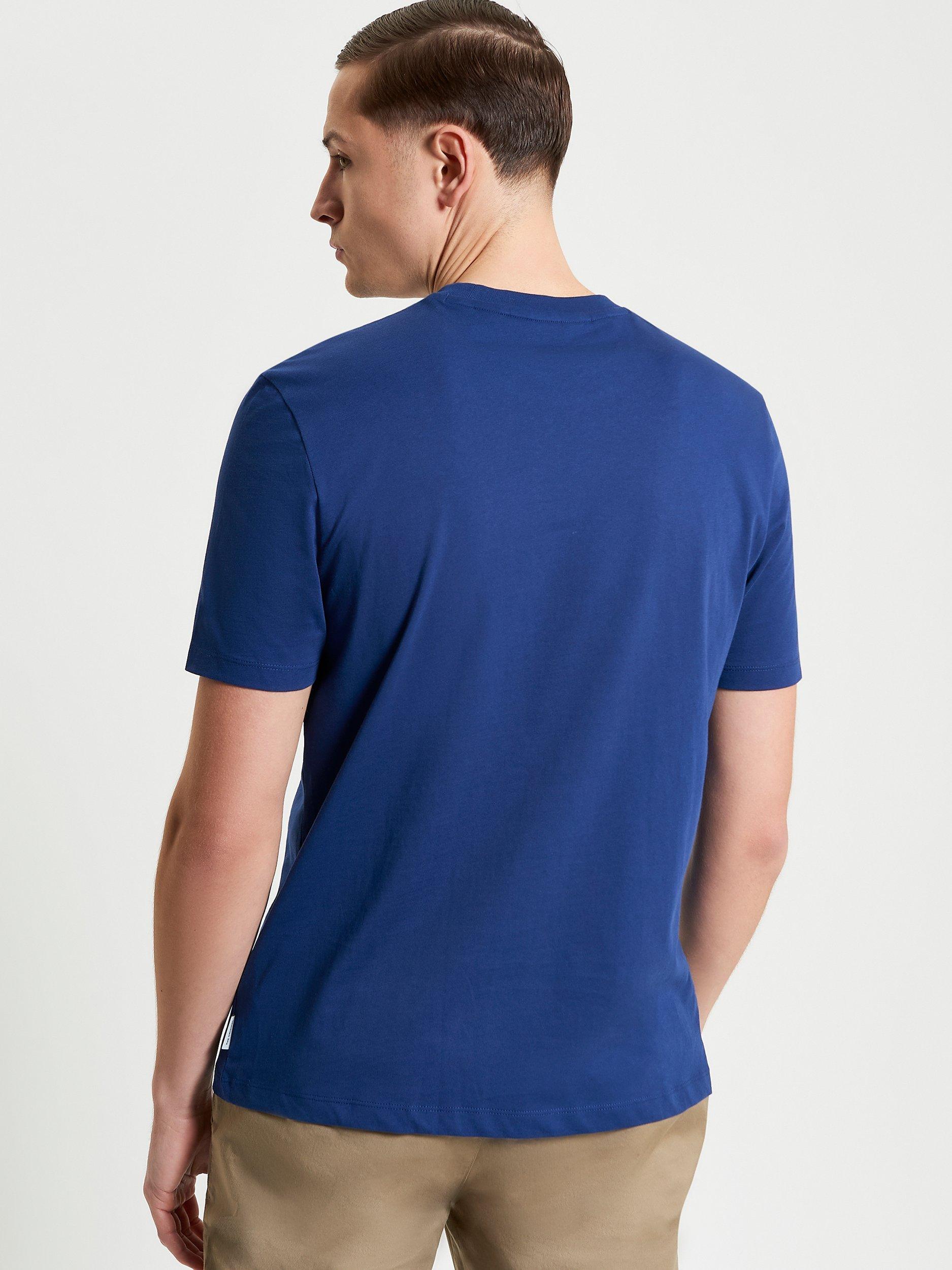 Product image 3 of 5, which shows Ben Sherman Organic Cotton Regular Fit Record Graphic T-Shirt, Royal Blue, S