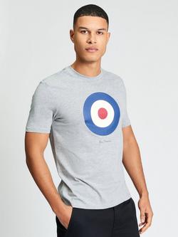 Ben Sherman Organic Cotton Regular Fit Logo T-Shirt, Grey/Multi