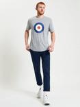 Ben Sherman Organic Cotton Regular Fit Logo T-Shirt, Grey/Multi