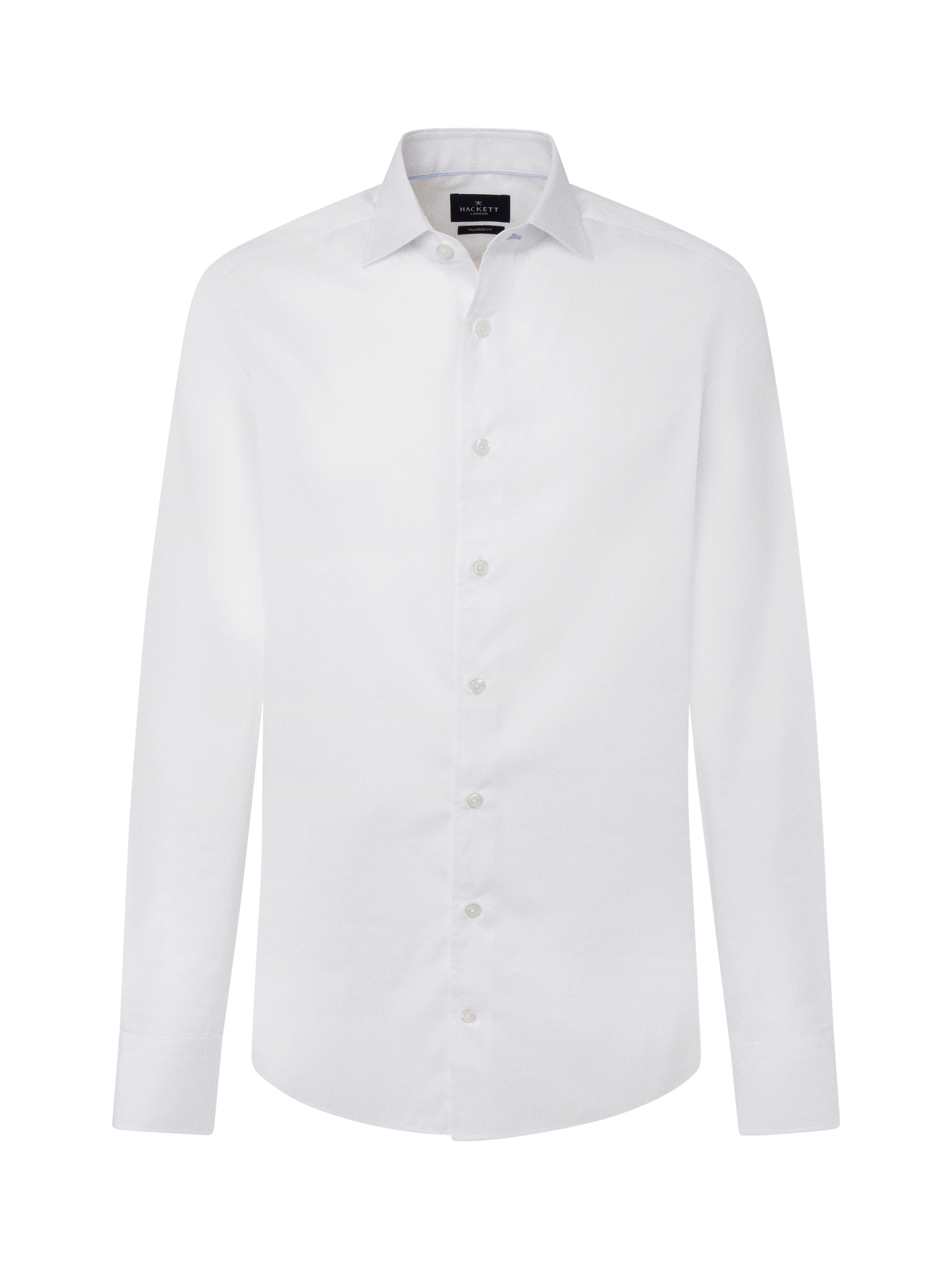 Product image 6 of 11, which shows Hackett London Tailored Fit Cotton Twill Shirt, White, L