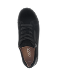 Gabor Ferry Wide Fit Suede Trainers, Black