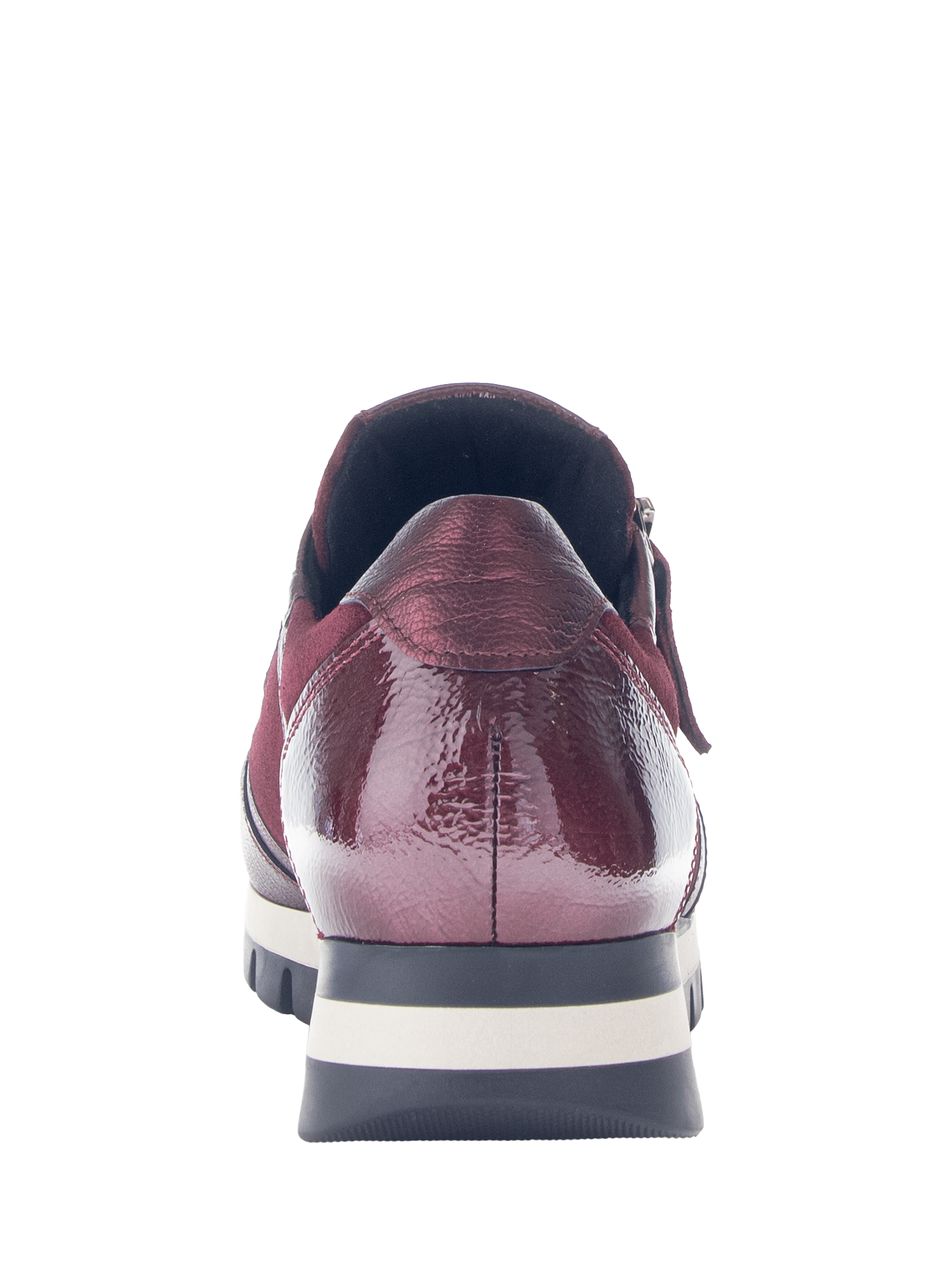 Product image 3 of 4, which shows Gabor Willet Wide Fit Leather Blend Trainers, Mulberry, 4.5