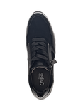 Gabor Willet Wide Fit Leather Blend Trainers, Black/Multi