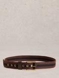 White Stuff Striped Belt, Dark Brown