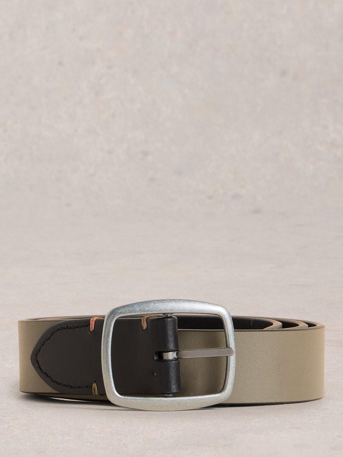 Product image 1 of 3, which shows White Stuff Reversible Leather Belt, Black/Multi, M-L