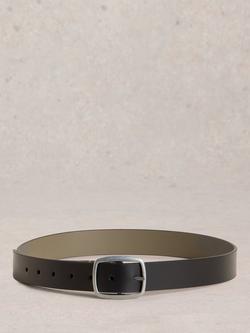 White Stuff Reversible Leather Belt, Black/Multi - view 2, Black/Multi