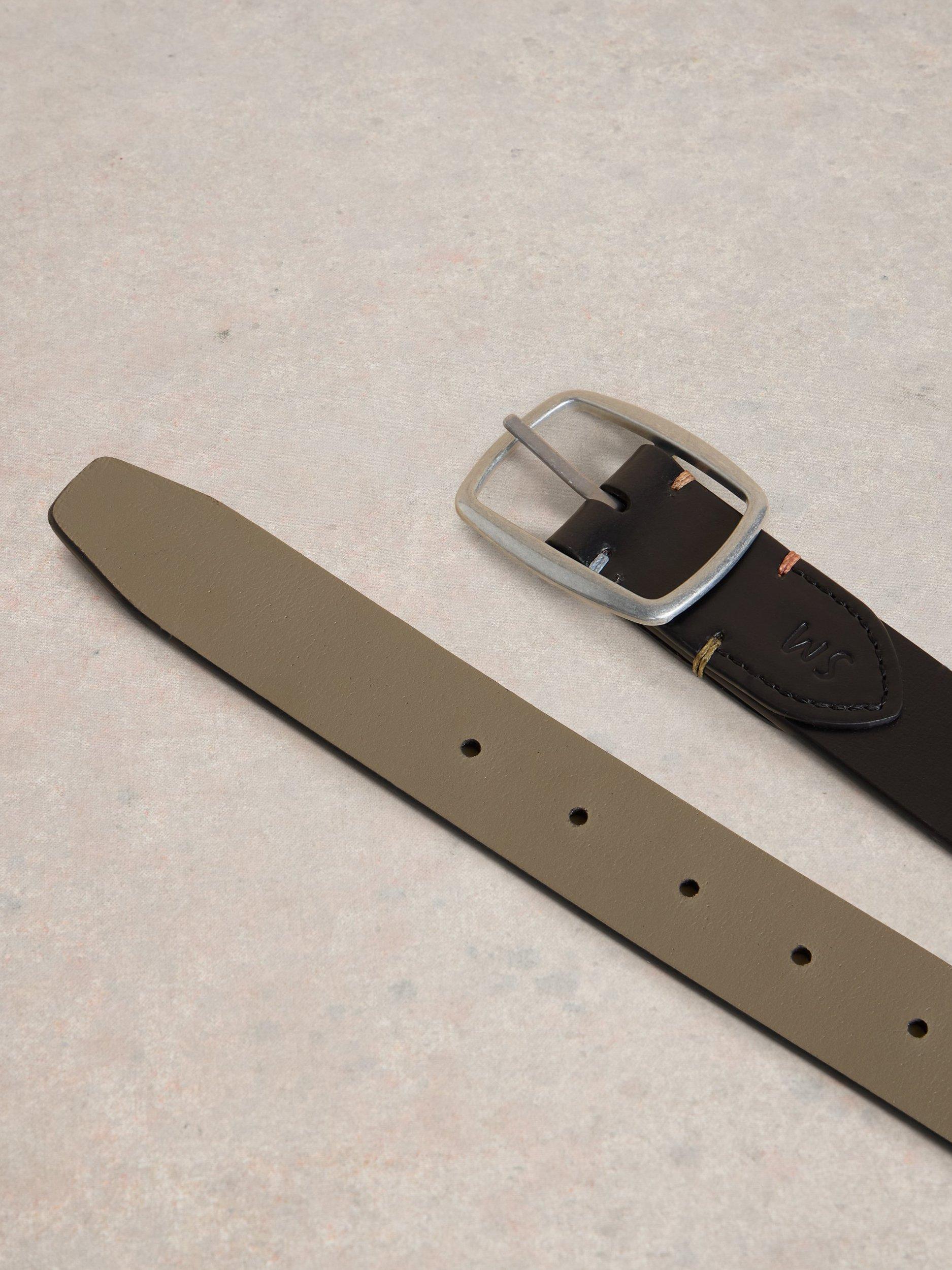 Product image 3 of 3, which shows White Stuff Reversible Leather Belt, Black/Multi, M-L