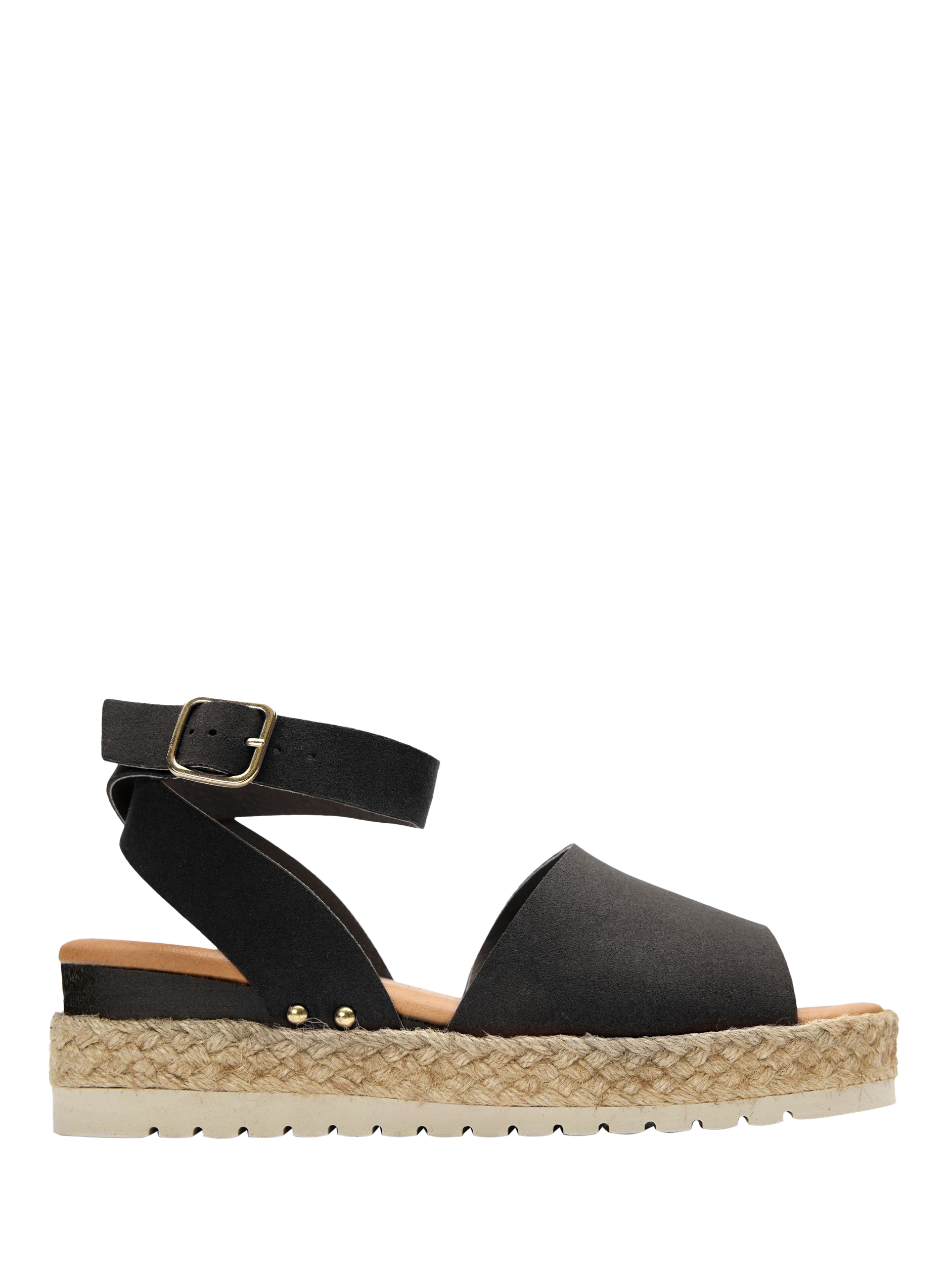 Product image 1 of 3, which shows V.GAN Vegan Dragon Espadrille Sandals, Black, 3