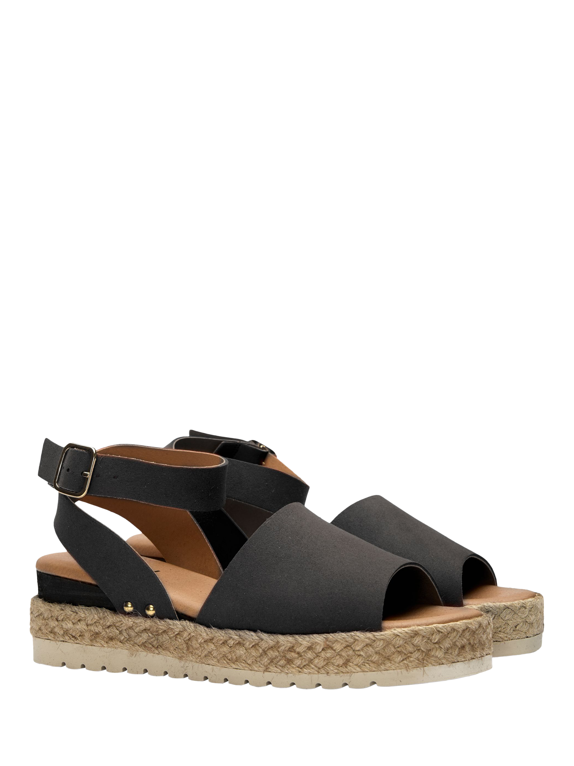 Product image 2 of 3, which shows V.GAN Vegan Dragon Espadrille Sandals, Black, 3