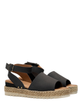 V.GAN Vegan Dragon Espadrille Sandals, Black