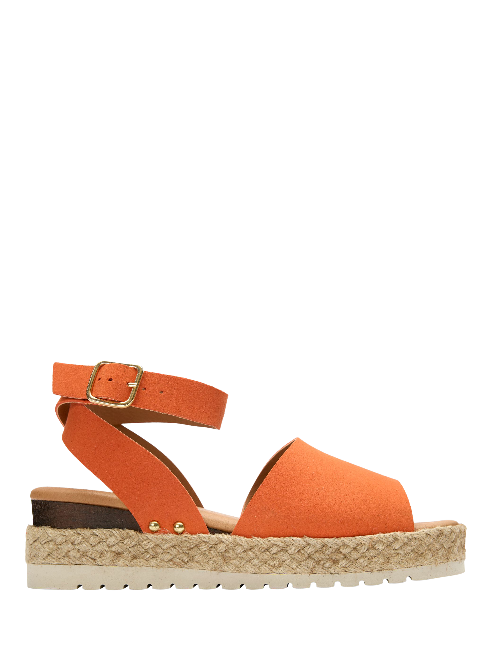 Product image 1 of 3, which shows V.GAN Vegan Dragon Espadrille Sandals, Orange, 3