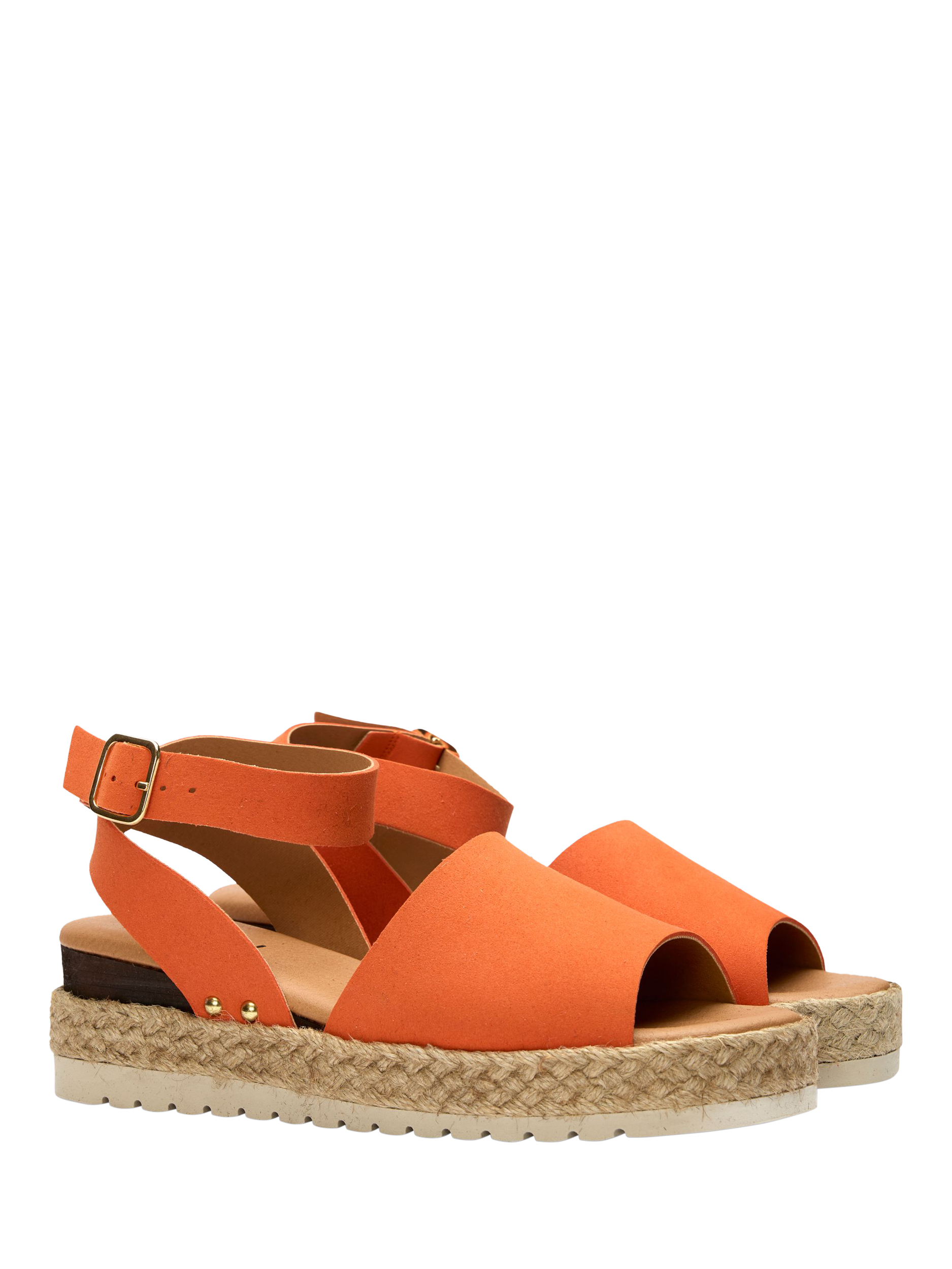 Product image 2 of 3, which shows V.GAN Vegan Dragon Espadrille Sandals, Orange, 3