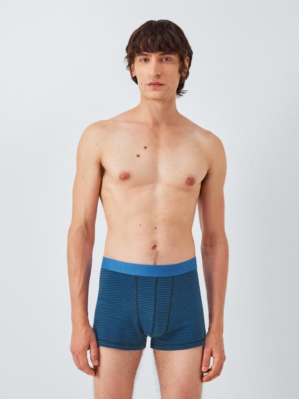John Lewis Cotton Rich Jersey Trunks, Pack of 5, Blue/Multi - view 2, Blue/Multi
